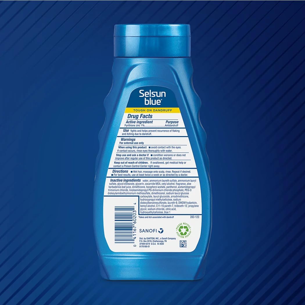 Selsun Blue aplicación en la ducha para cabellos con picor.