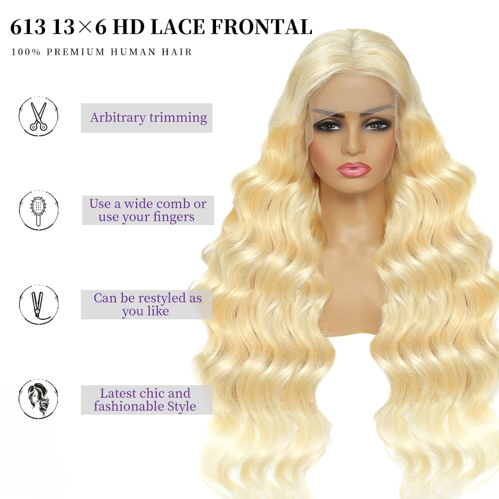 SEMANK Brazilian human hair 613 wig delivers silky texture and durable wear.