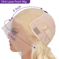 SEMANK pre-plucked 613 lace-front wig offers ready-to-wear convenience.