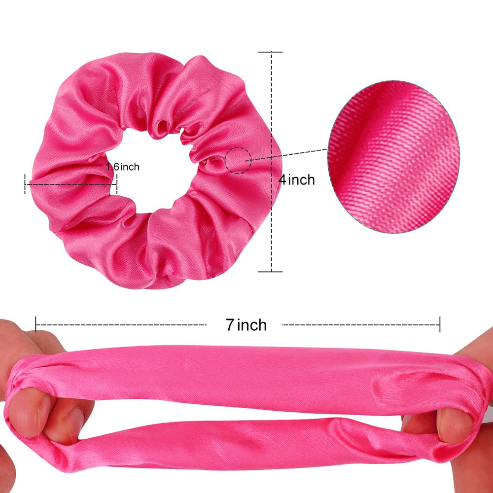 Semato 4-inch outer diameter scrunchies stretch comfortably