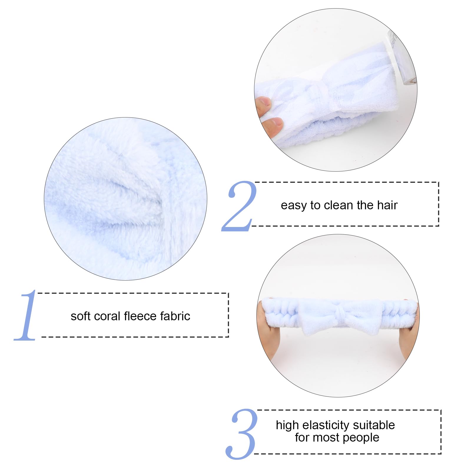 Diadema spa Semato para damas azules, juego completo para despedida de soltera.