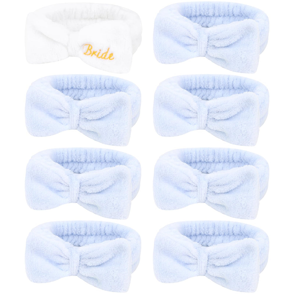 Semato diadema spa novia blanca con bordado dorado, suave y adecuado para la piel.