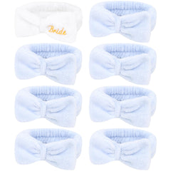 Semato diadema spa novia blanca con bordado dorado, suave y adecuado para la piel.