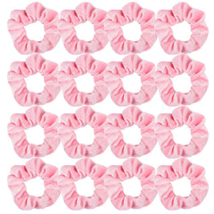 Semato velvet pink scrunchies pack showing the full set for daily wear