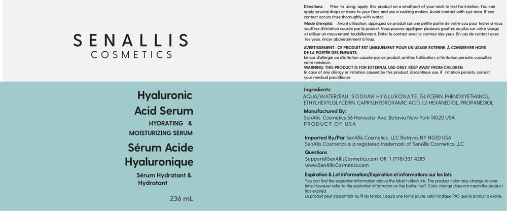Ritual diario con SenAllis Cosmetics sérum hialurónico para piel seca.