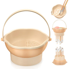 Senbowe 3-in-1 makeup brush cleaner mat for deep-cleaning diverse brushes.