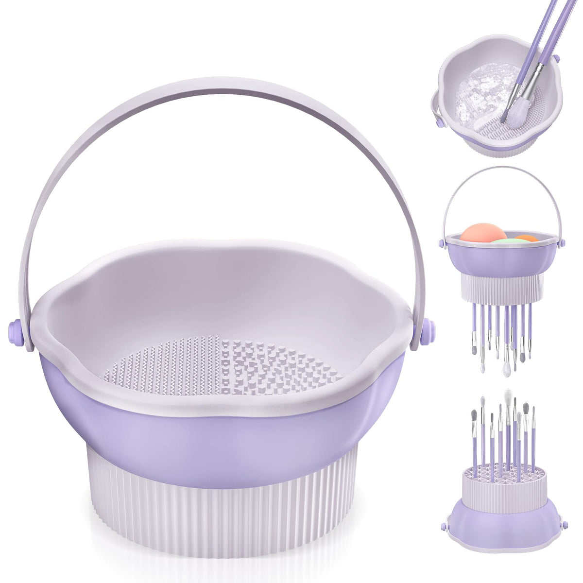 Senbowe 3in1 makeup brush cleaner mat for deep cleaning and convenient drying.