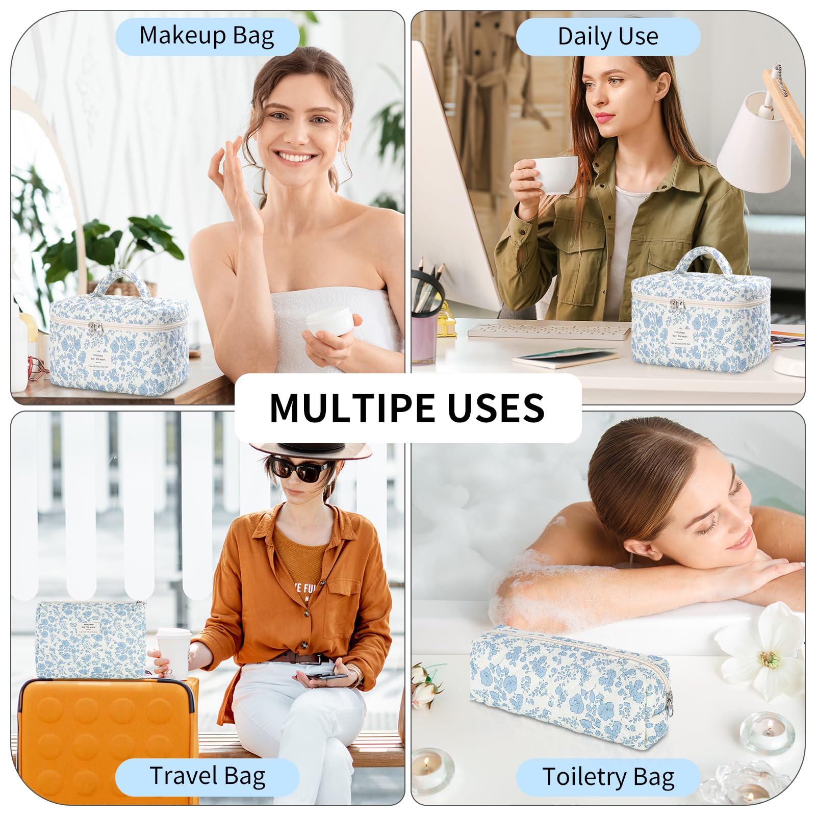 Senbowe multi-purpose cosmetics organizer for makeup, skincare, and toiletries