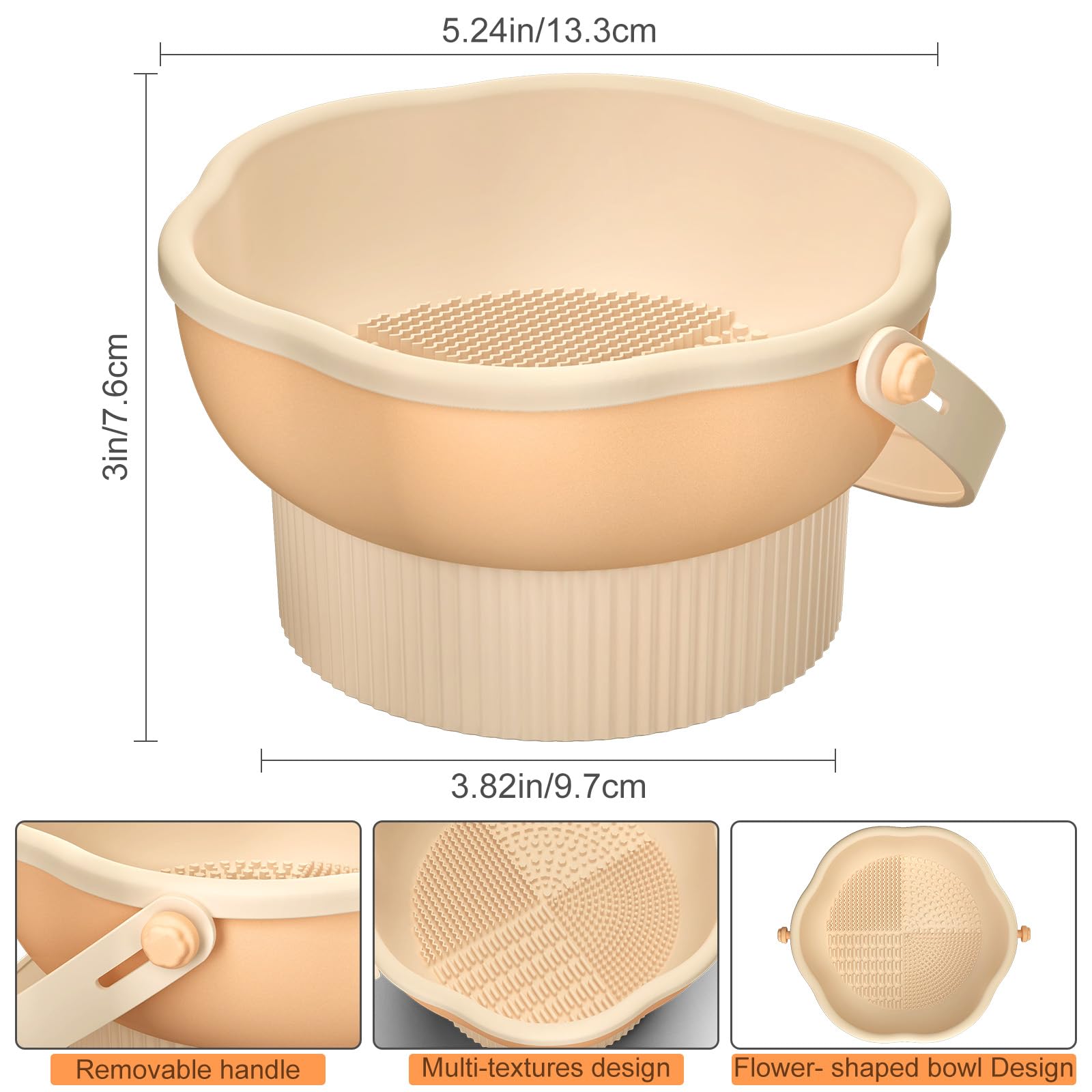 Senbowe multi-texture cleaning surface for facial and eye brushes.