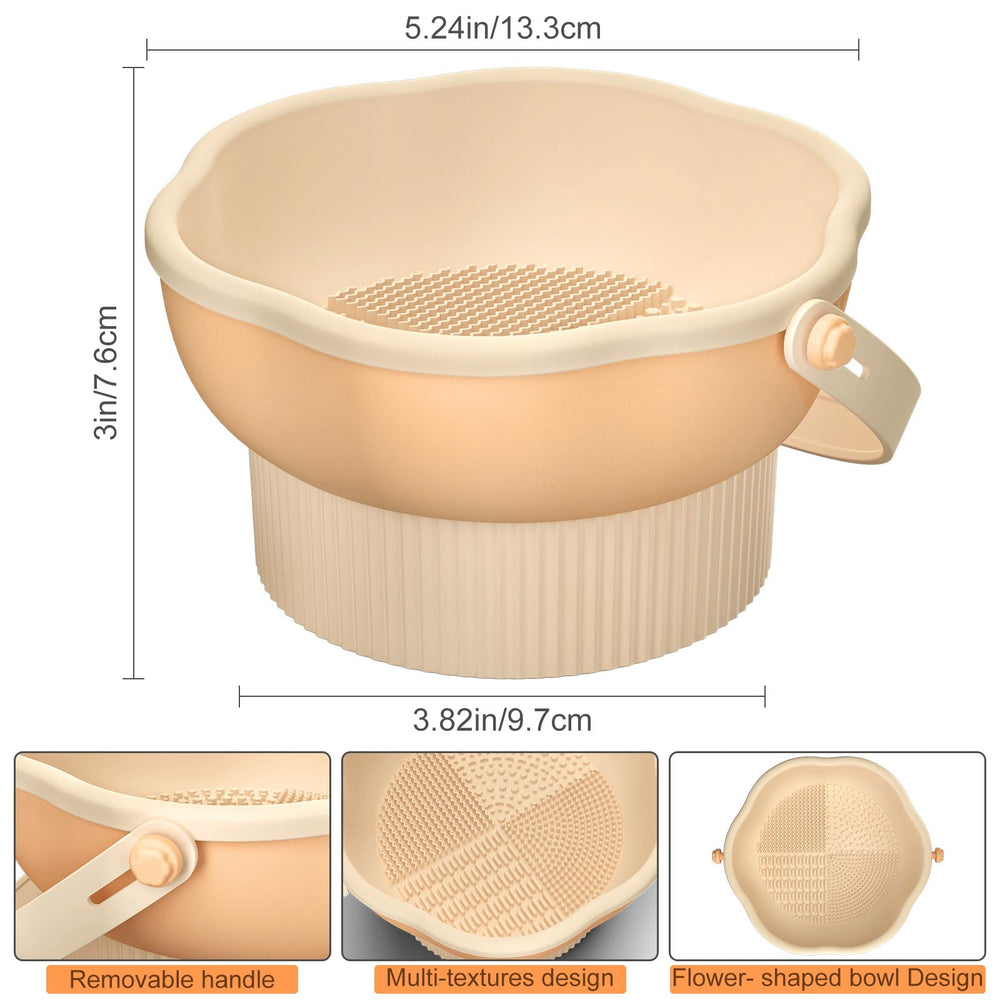 Senbowe multi-texture cleaning surface for facial and eye brushes.