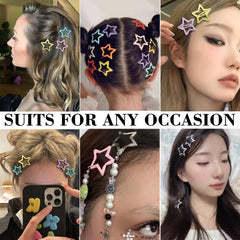 Seneeel sparkle stars clip worn during workouts keeps hair in place.