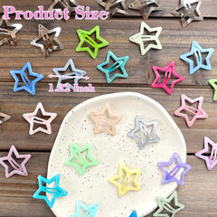 Close-up of Seneeel sparkling stars clip showing secure non-slip grip.