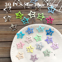 Seneeel star hair clips multicolor worn for office or events adds subtle flair.