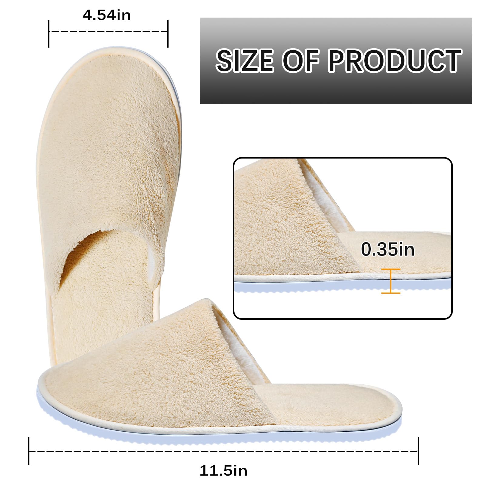 SENJUNSAFE crystal velvet upper provides a soft touch for guest slippers.