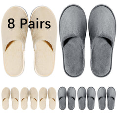 SENJUNSAFE guest slippers 8-pairs pack for hotel and home, comfortable non-slip indoor use.