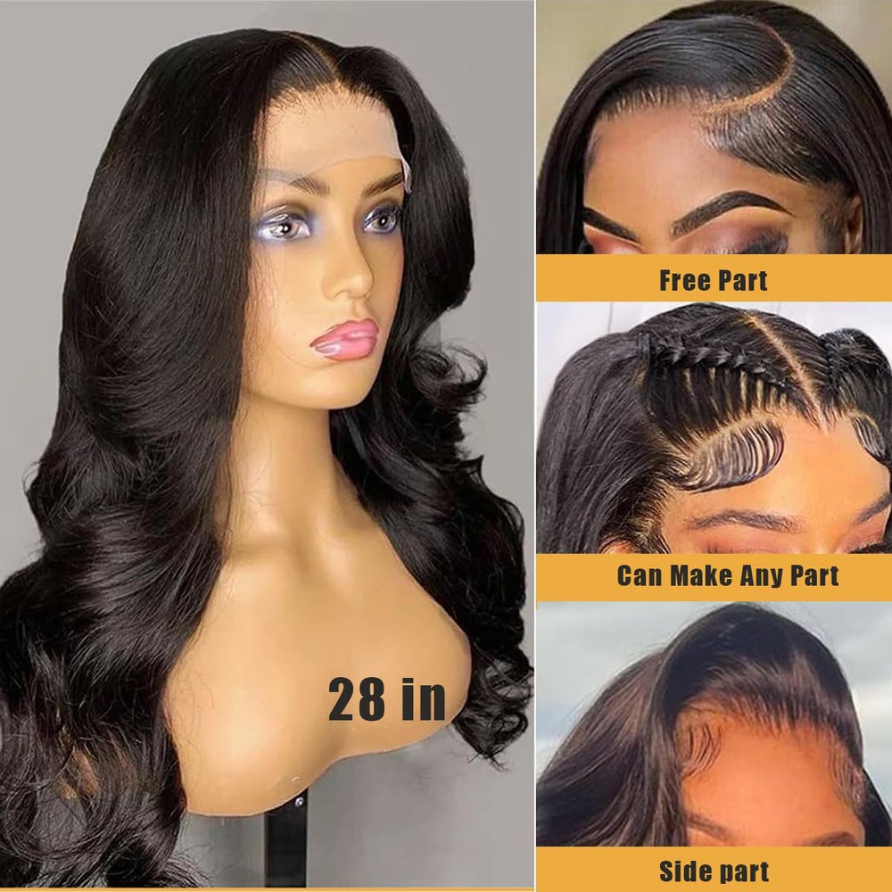 SENSAIRUITE 180-density human hair lace front wig for a full look