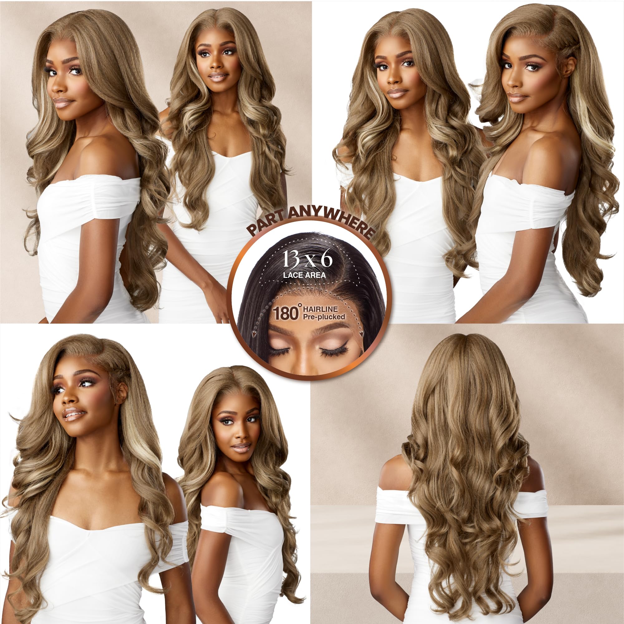 Sensationnel Bare Lace 13x6 wig preplucked hairline with babyhair for natural framing.