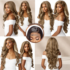 Sensationnel Bare Lace 13x6 wig preplucked hairline with babyhair for natural framing.