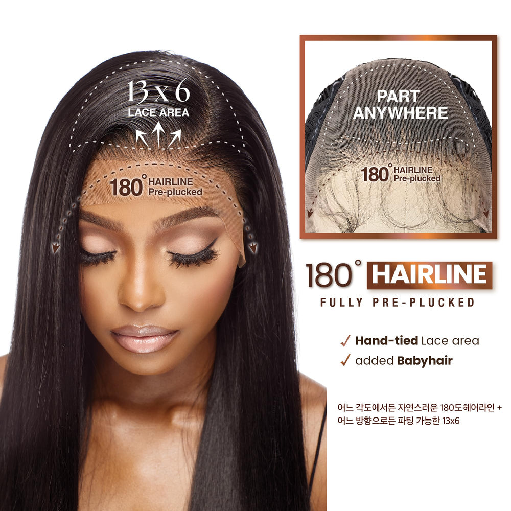 Sensationnel Bare Lace 13x6 wig thinner lace grid for reduced glare.