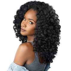 Sensationnel half wig textured curls 1B for quick natural volume
