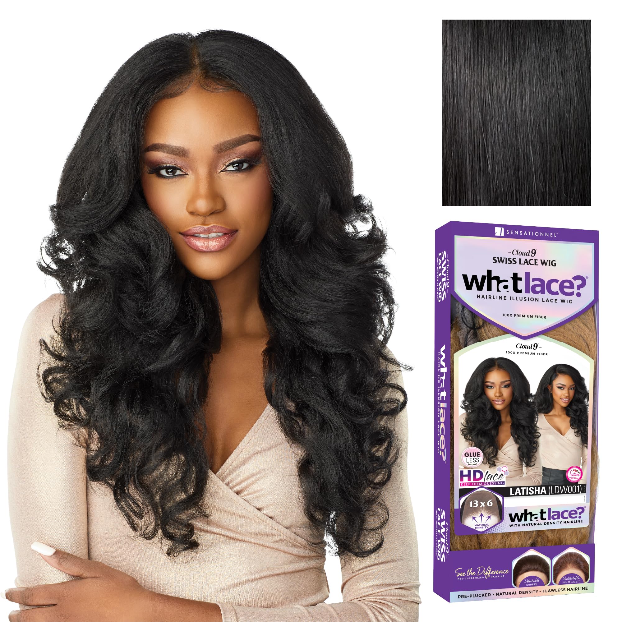 Sensationnel What Lace 13x6 front lace detail for a seamless natural hairline