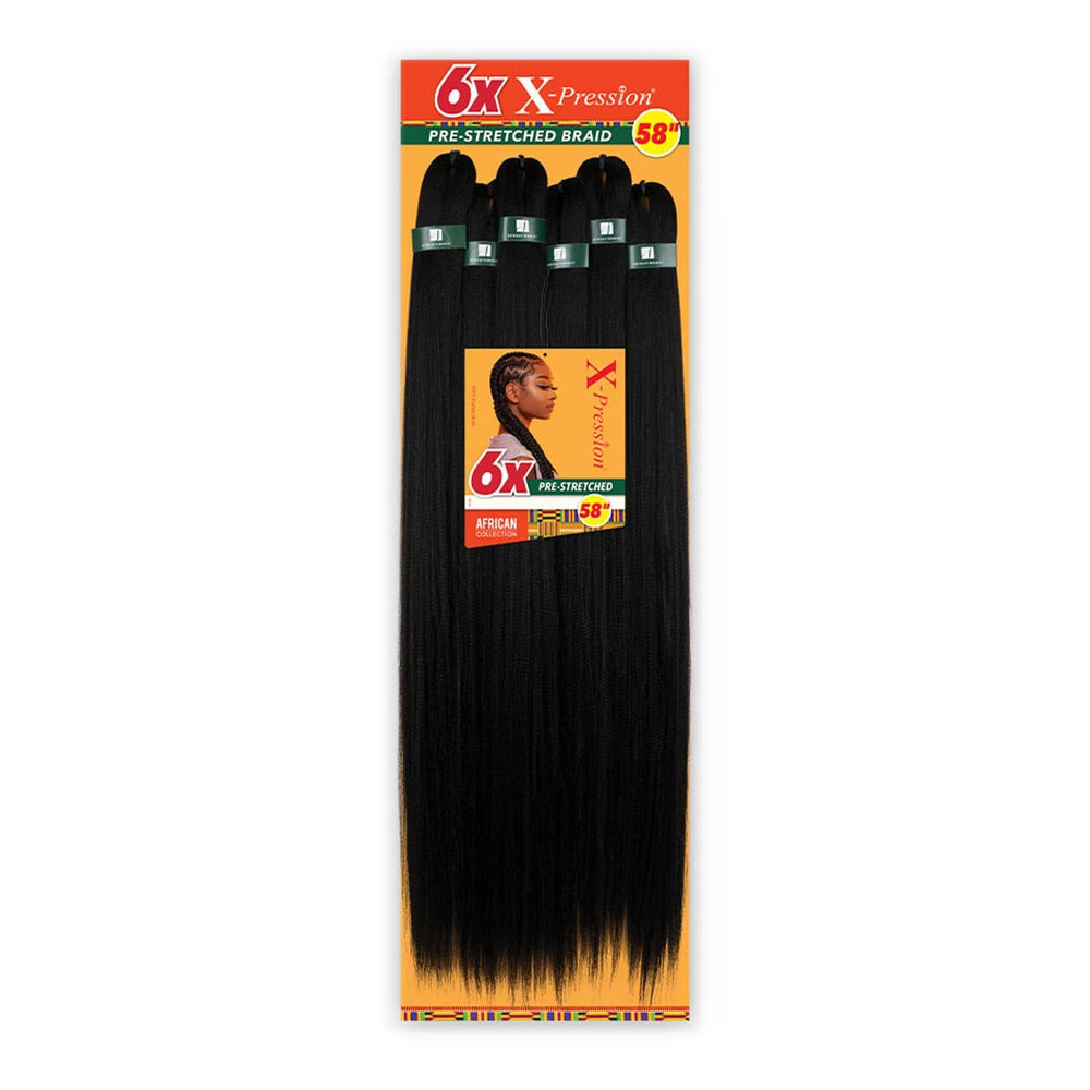 Sensationnel X-PRESSION 58-inch pre-stretched braiding hair for long box braids
