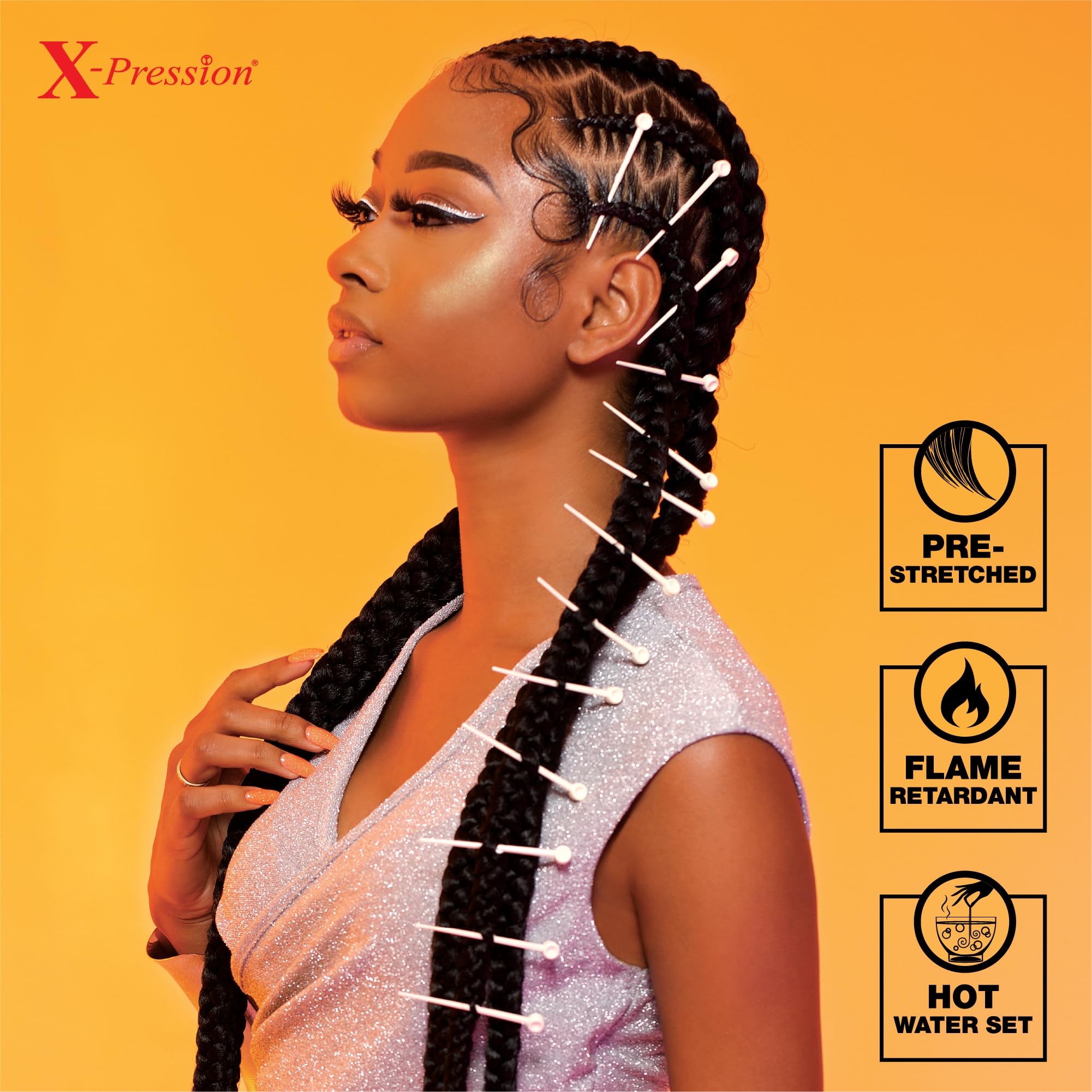 Sensationnel X-PRESSION bohemian braid 58-inch option for creativity.