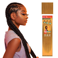 Sensationnel X-PRESSION flame retardant kanekalon braid with soft texture.