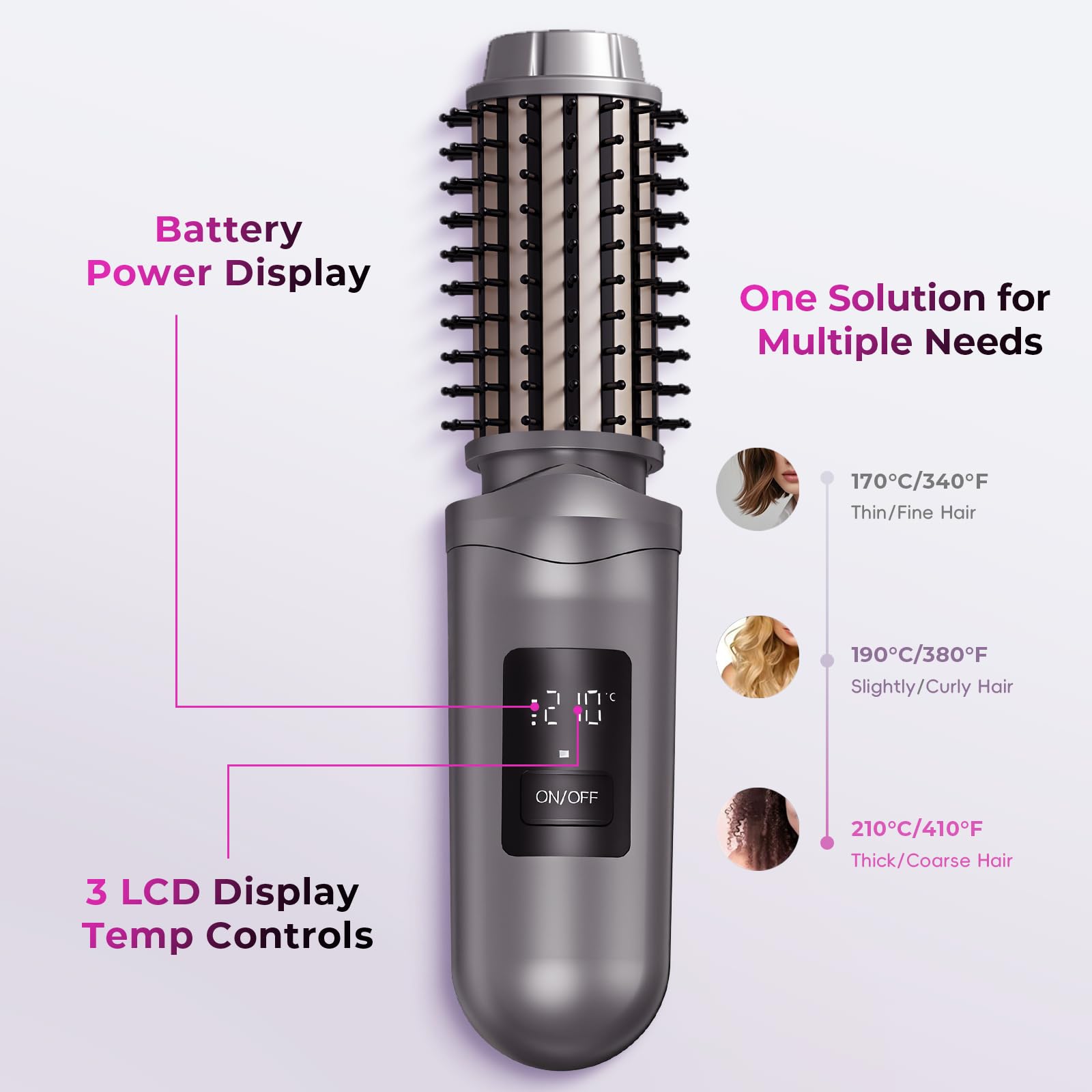 Sensawaves brush barrel close-up showing keratin coated surface and smooth glide