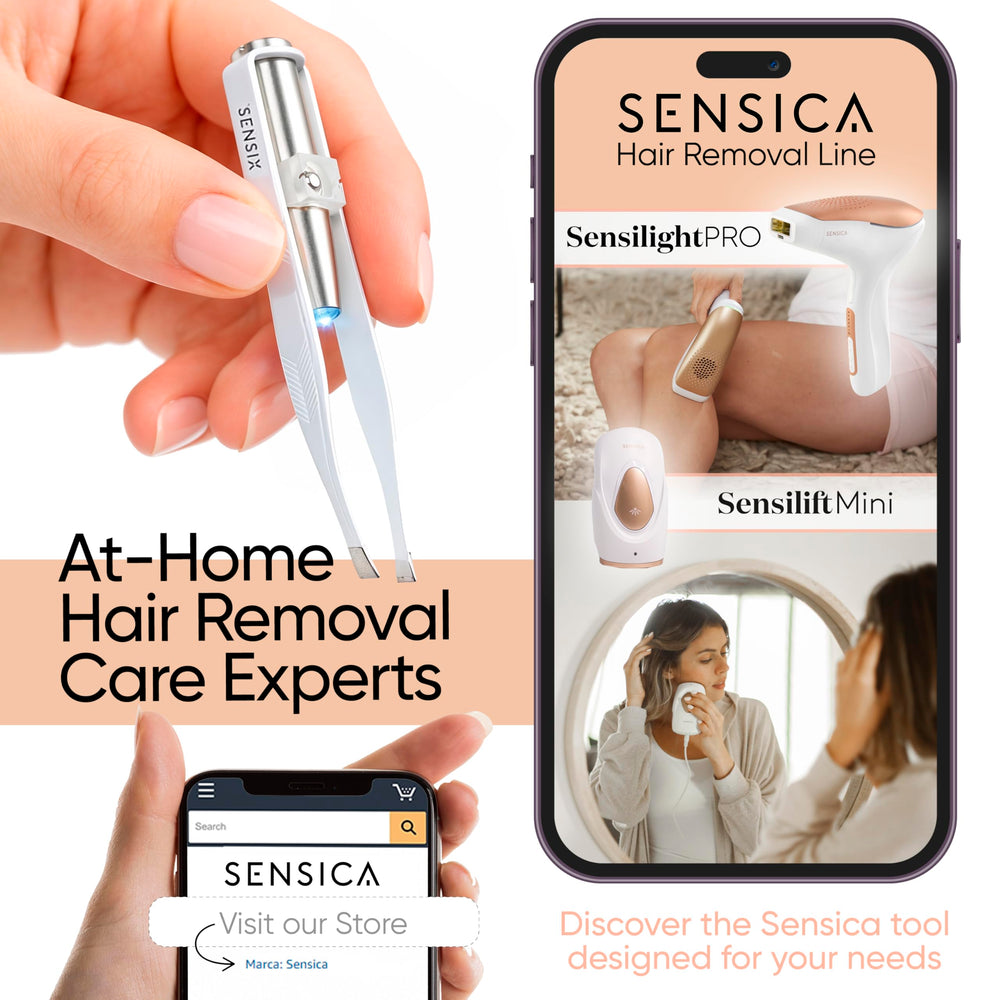 Includes three extra AG3 batteries with Sensica Eyebrow Tweezers with Light.