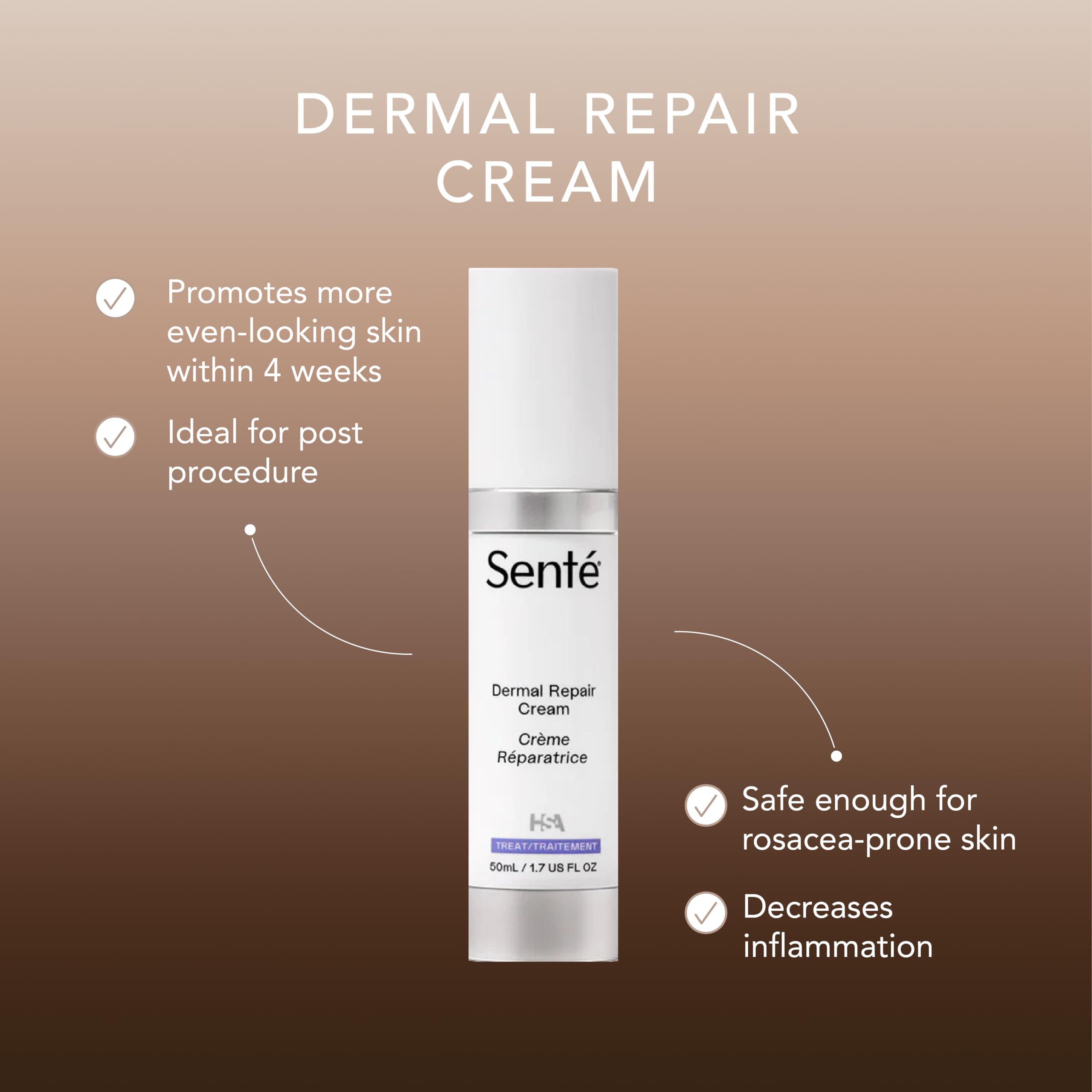 Applying Sente Dermal Repair Facial Cream to the face for daily hydration.