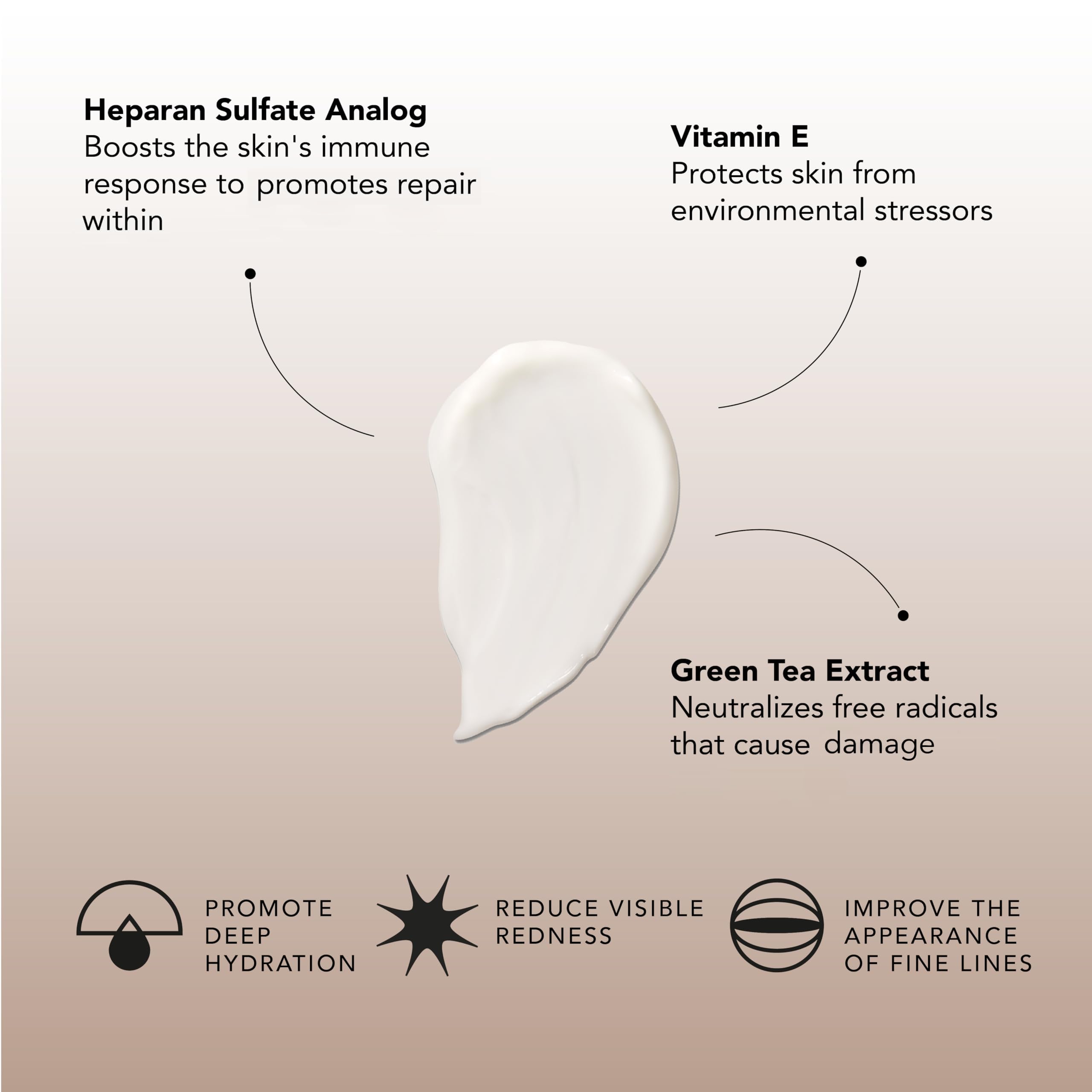 Sente formula highlighting green tea extract and vitamin E for antioxidant support.