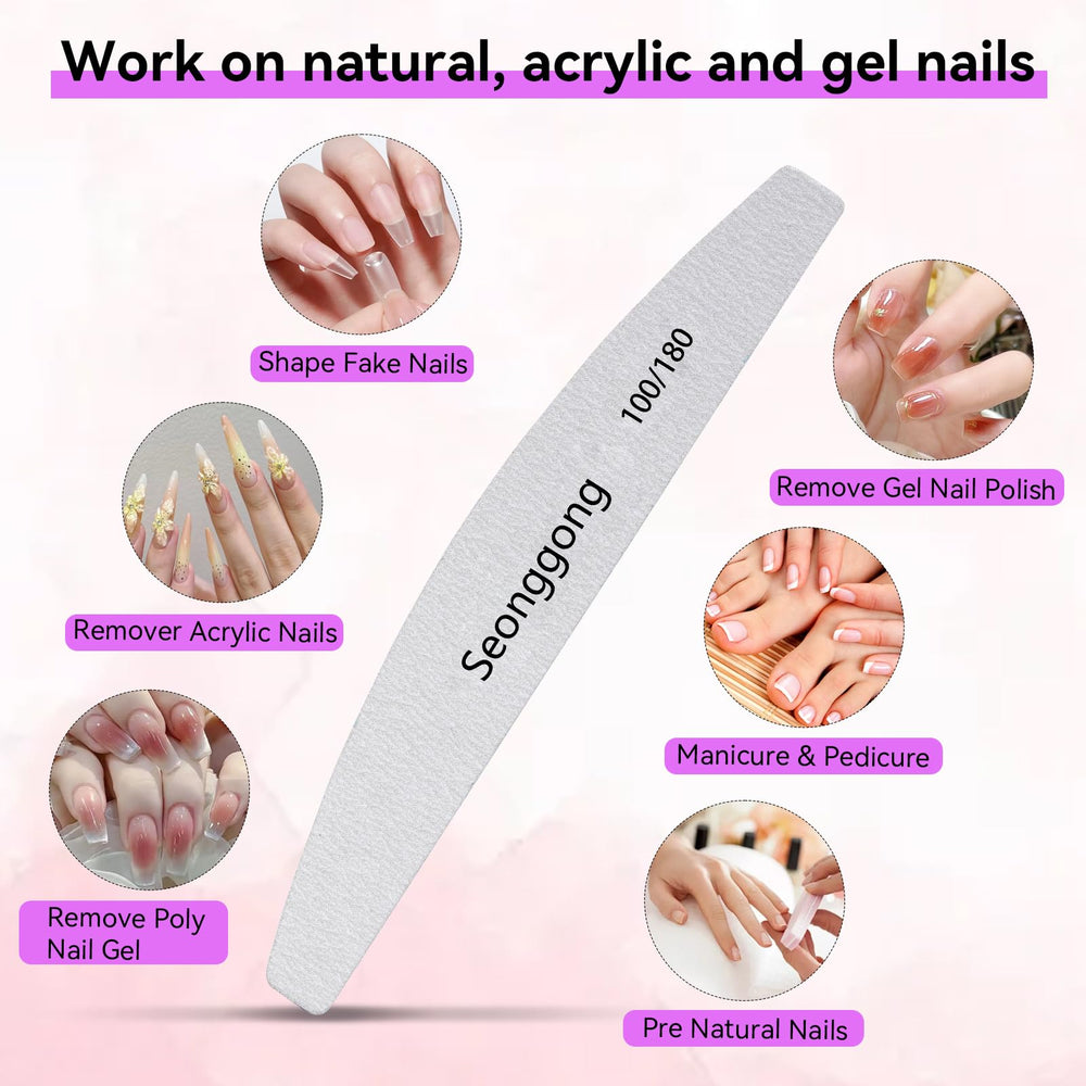 Seonggong ergonomic half-moon nail file for comfortable edge work.