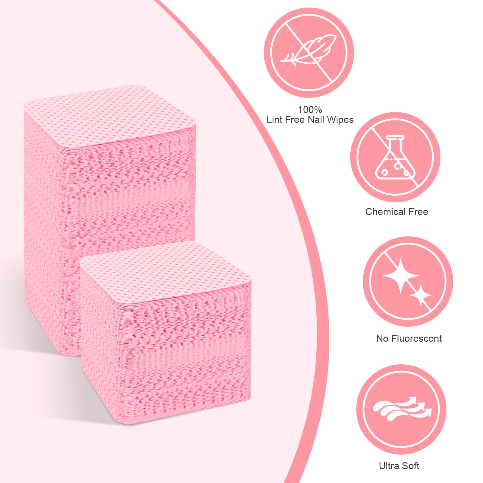 Seonggong wipes made of soft non-woven fabric for gentle nail care.