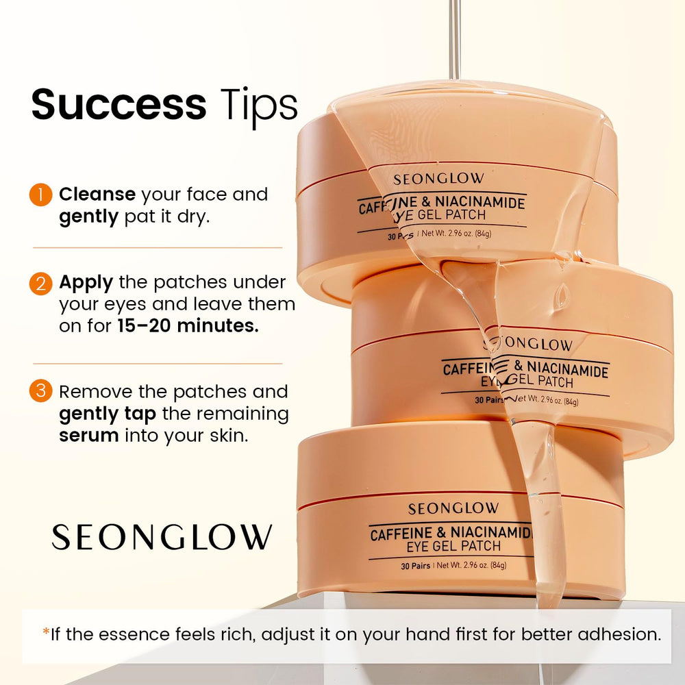 Parche SEONGLOW con textura suave que cuida el contorno de ojos.
