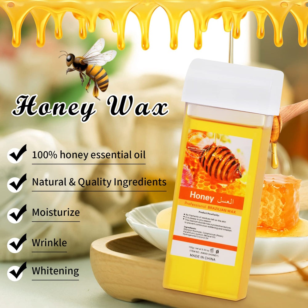 Seopri roll-on wax applied on leg for convenient full-leg waxing
