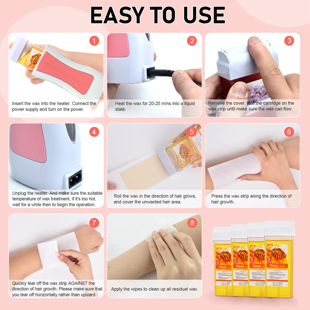 Seopri beauty salon scene showing efficient waxing with roller