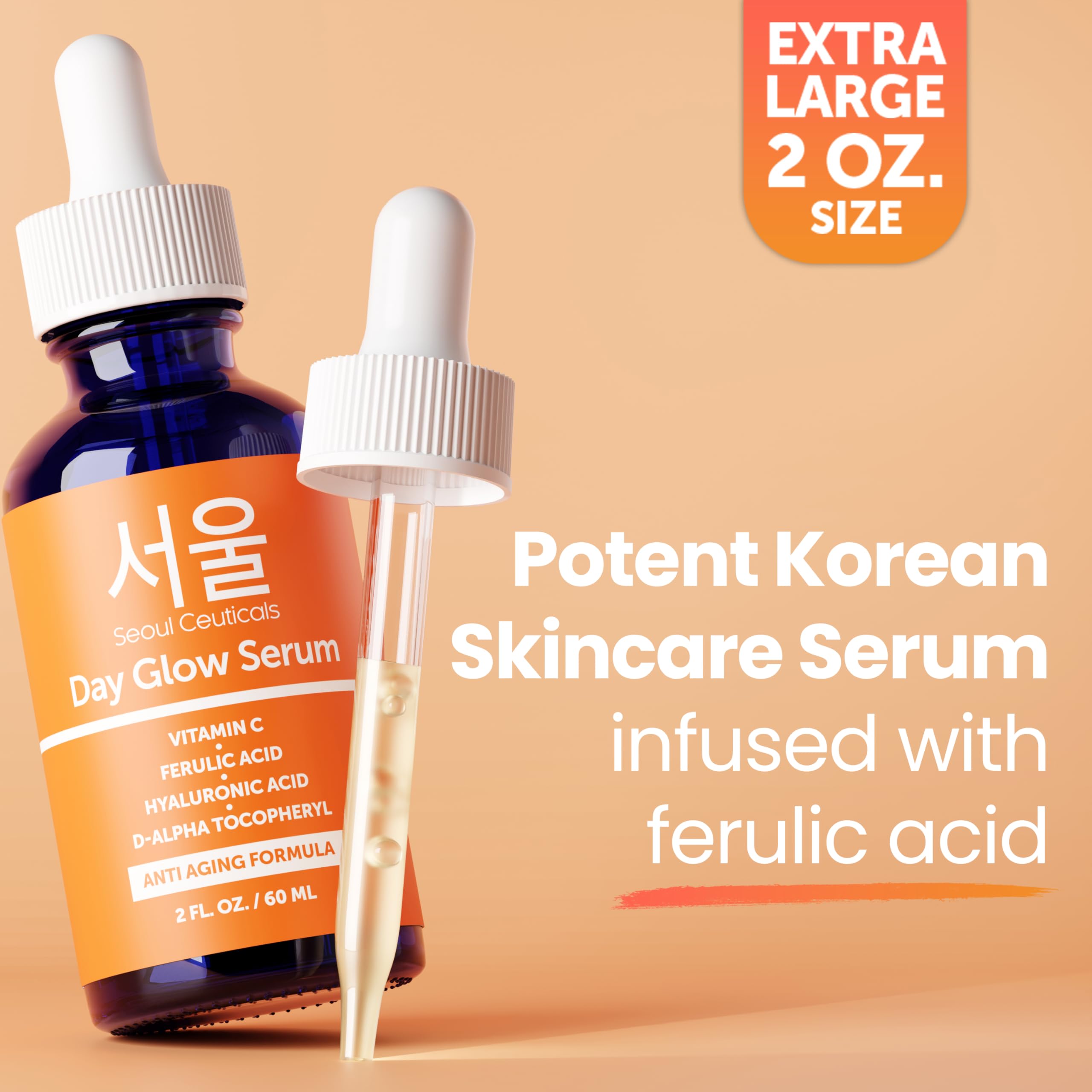 SeoulCeuticals bottle-on-mirror setup for a morning skincare ritual.