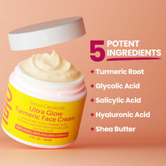 SeoulCeuticals crema curcuma: aplicación facial suave para luminosidad.