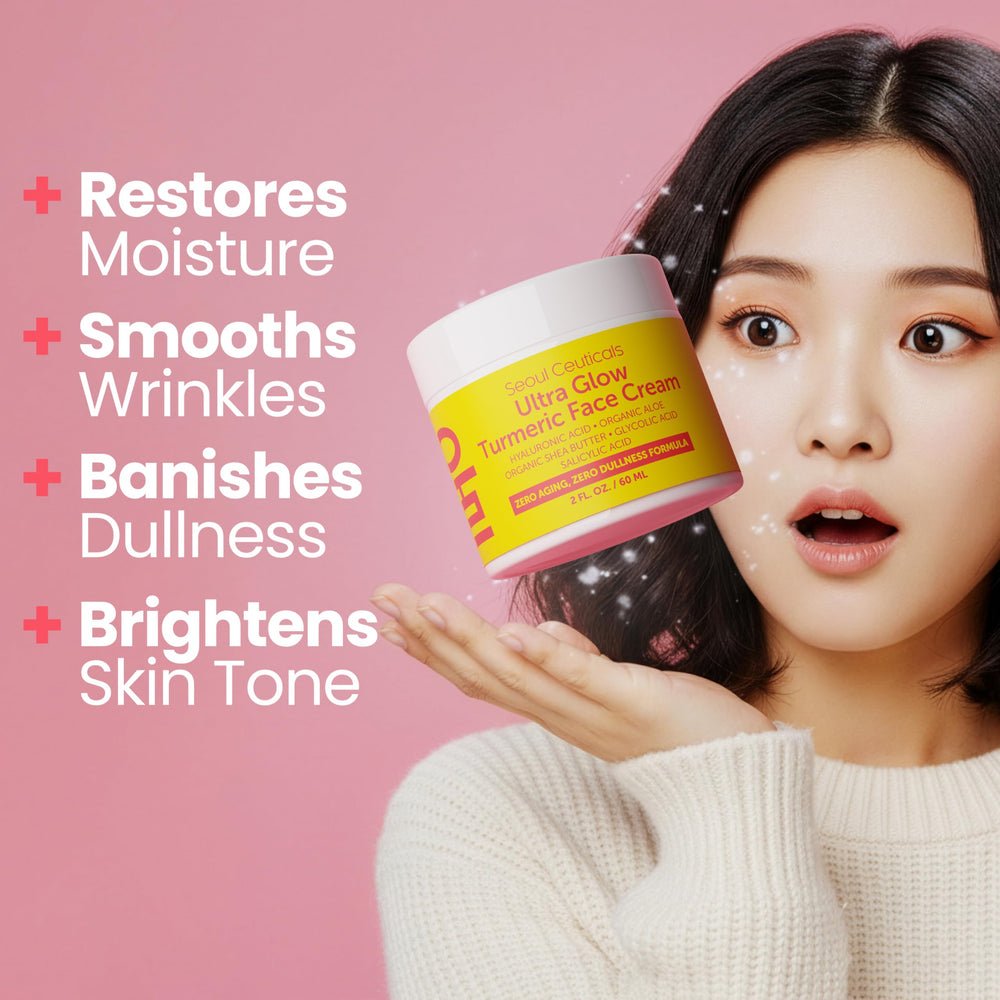 SeoulCeuticals crema curcuma: textura cremosa para una piel suave.