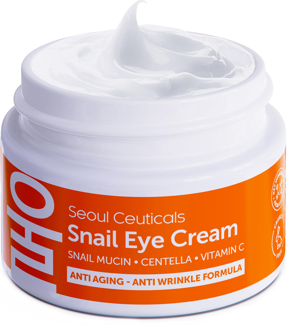 SeoulCeuticals Crema de Ojos con mucina de caracol, iluminación suave de la mirada.