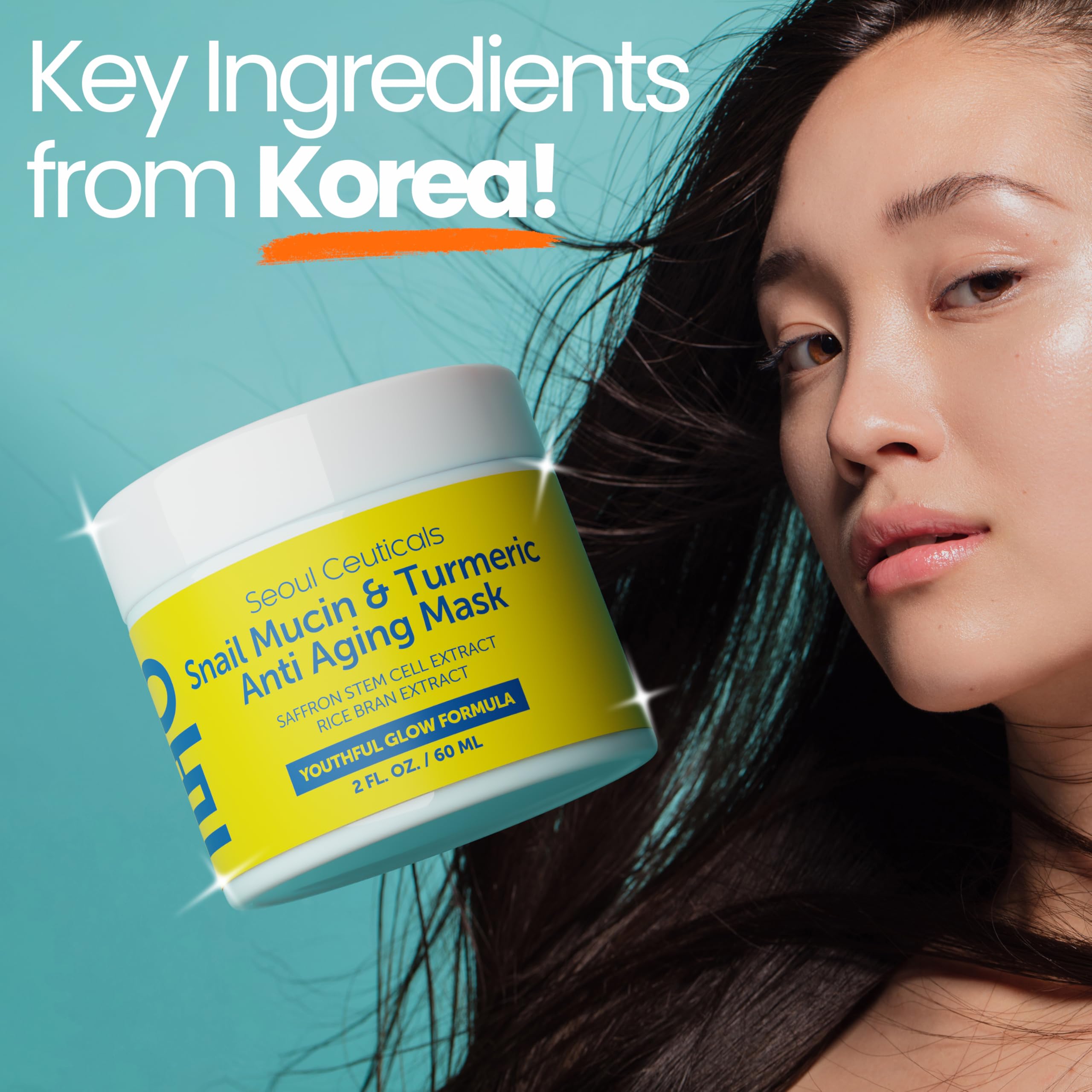 SeoulCeuticals máscara coreana de caracol, ingredientes naturales para reparar la barrera cutánea.
