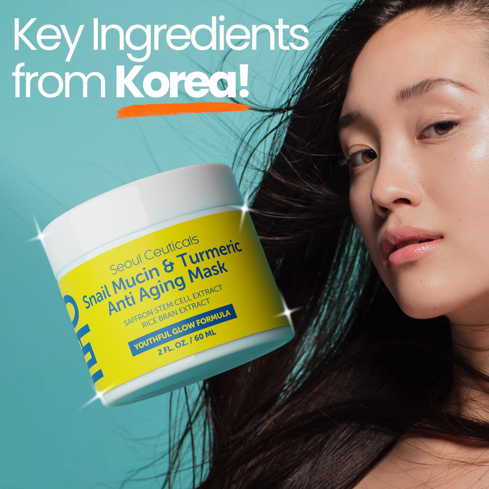 SeoulCeuticals máscara coreana de caracol, ingredientes naturales para reparar la barrera cutánea.