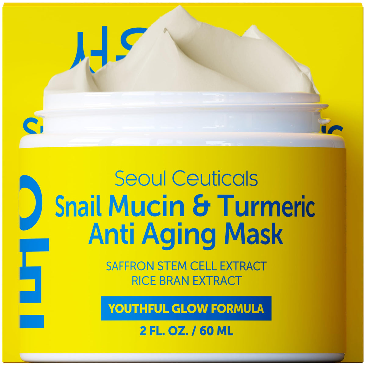 SeoulCeuticals máscara coreana de caracol, textura hidratante para piel suave y luminosa.