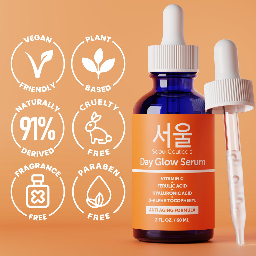 SeoulCeuticals serum-texture close-up showing lightweight, smooth absorption.