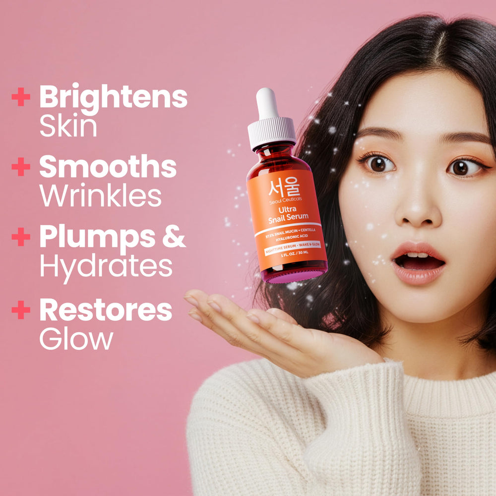 Aplicación precisa con gotero del suero de caracol de SeoulCeuticals.