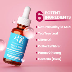 SeoulCeuticals tratamiento acné – ingredientes naturales árbol de té y clavo para piel propensa.