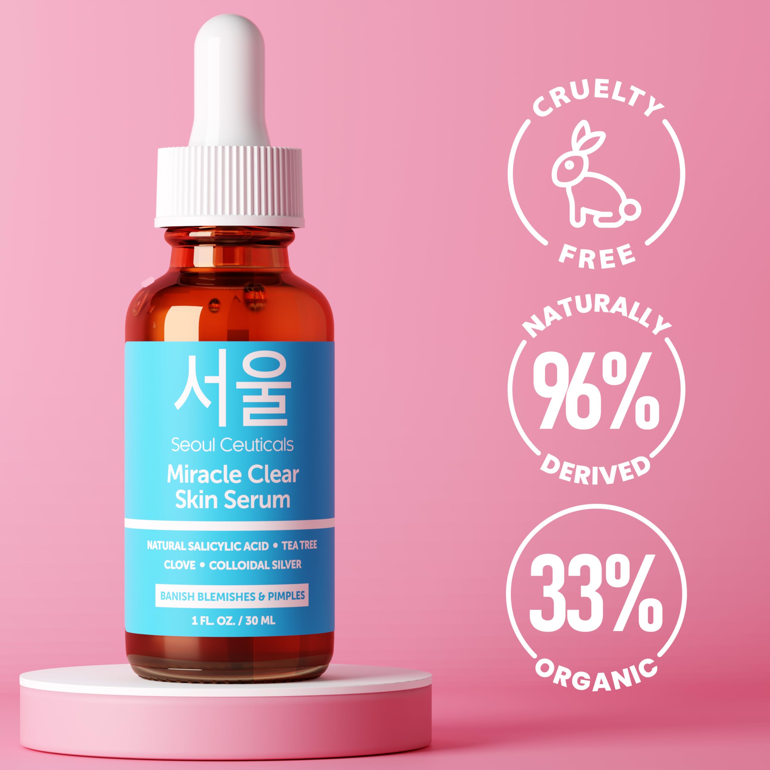 SeoulCeuticals tratamiento acné – textura al aplicar con la mano, absorción suave.
