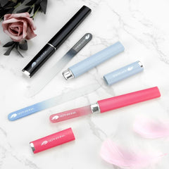 SEPHANNA crystal glass nail file travel case ready for on-the-go