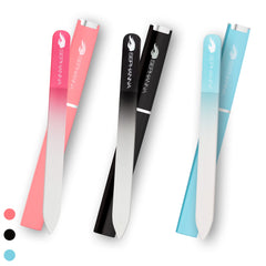 SEPHANNA premium crystal glass nail file in black case for portable grooming